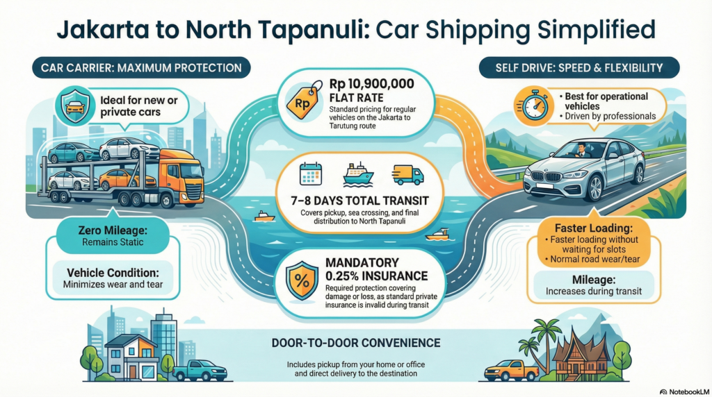 Kirim Mobil Jakarta ke Tapanuli Utara Via Car Carrier & Self Drive